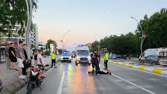Edirne’de motosikletlerin çarpışma anı kameraya yansıdı