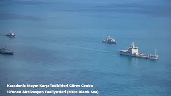 Karadeniz'de mayın temizliği için görev grubu devriyeye çıktı