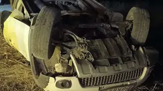 Siirt yolunda direksiyon başında kaza