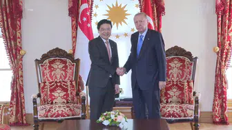 Erdoğan Dolmabahçe'de Singapur Başbakanı Wong ile görüştü