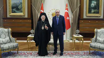 Erdoğan ve Bartholomeos Külliye'de bir araya geldi