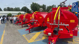 Babaeski köylerine yangınla mücadele için 16 yeni tanker verildi