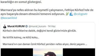 Emine Erdoğan'dan İzmit Körfezi'ndeki temizlik çalışmalarına övgü