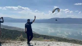Burdur semalarında jandarma için gökyüzü şöleni