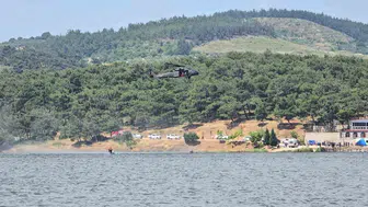 Manisa’daki barajda jandarmadan gerçeği aratmayan kurtarma operasyonu