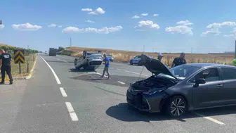 Tekirdağ Muratlı yolunda kaza İki araç çarpıştı 3 kişi yaralandı