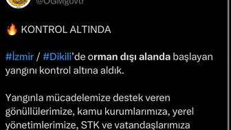 Dikili’deki makilik yangını ekiplerin müdahalesiyle söndürüldü