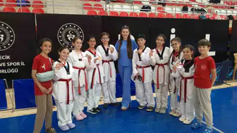 Bozüyüklü genç taekwondocular madalyaları topladı
