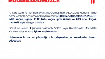 Ankara'da büyük kaçakçılık operasyonu