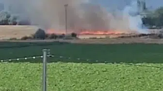 Kayseri'de tarım arazisinde yangın paniği