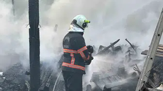 Çankırı'da bahçe yangını kömürlüğü kullanılamaz hale getirdi