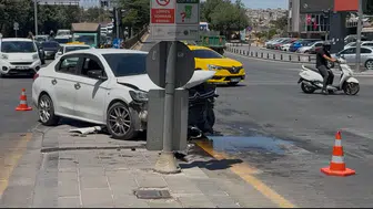 Gaziantep trafiğinde sabah saatlerinde üç araç birbirine girdi