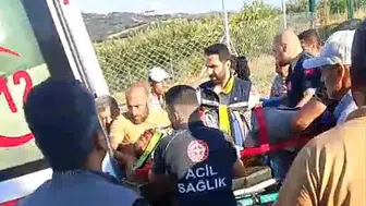 İnegöl'de traktör kazası Sürücü aracın altında kaldı