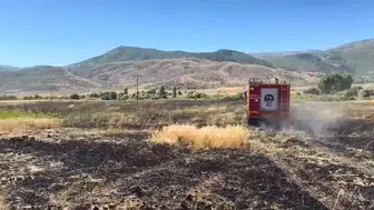 Elazığ’da korkutan arazi yangını büyümeden söndürüldü