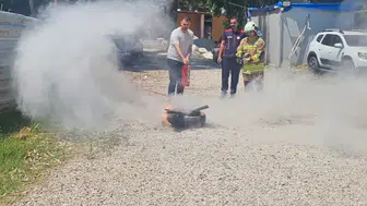 Hatay Müzesi personeli olası yangınlara karşı hazırlık yaptı