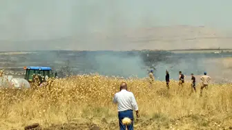 Mardin Derik’te alevler tarlalara yayıldı