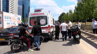 Ümraniye Şile Yolu üzerinde motosikletli polis kazası