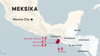 Meksika kıyılarında korkutan iki deprem