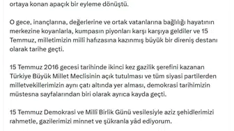 Numan Kurtulmuş 15 Temmuz mesajında direnişin önemine dikkat çekti