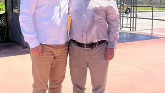 Altay Başkanı Sinan Kanlı Ahmet Nur Çebi ile masada