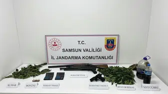 Bafra jandarmasından uyuşturucu baskını