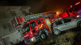 Elazığ’da bir apartman dairesi alevlere teslim oldu