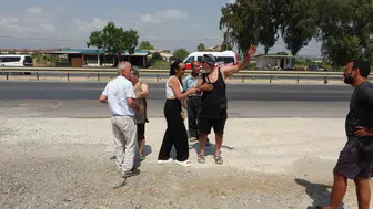 Manavgat yolunda motosiklet kazası sonrası sürücüler birbirine girdi