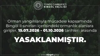 Bingöl’de ormanlara giriş yasağı geldi