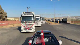 Reyhanlı düğününde dev TIR sürprizi