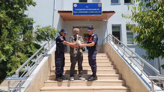 Yozgat'ta jandarma devriyesi yaralı bir leylek kurtardı