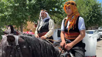 Diyarbakır sıcağında at sırtında gelen buz serinliği