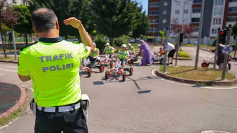 Samsun’da özel çocuklar trafik parkında hem eğlendi hem öğrendi