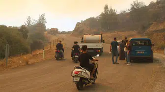 Çine ormanlarında 27 saattir süren yangınla mücadele sürüyor