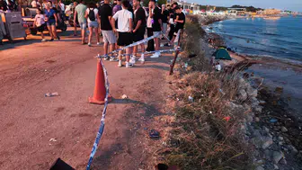 Edirne’de sahil kenarındaki bariyer koptu 2 kişi kayalıklara çakıldı