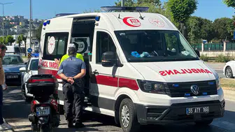 Samsun İlkadım’da motosiklet sürücüsü yola düşerek yaralandı