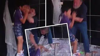 Konya'da infial yaratan görüntüler: 10 yaşındaki çocuğu yere fırlattı