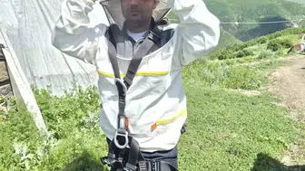 Aras Elektrik ekiplerinden Erzurum kırsalında arı korumalı önlem