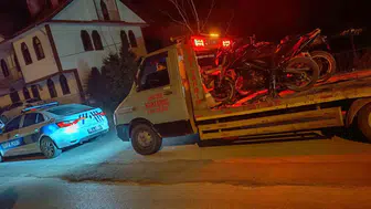 Mudurnu sokaklarında gürültüye polis freni