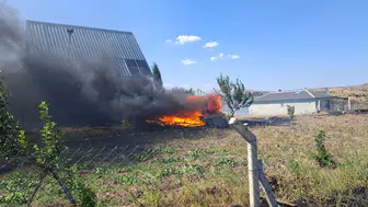 Balıkesir'de mühimmat fabrikası yakınında korkutan yangın