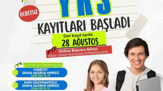 Bursa'da üniversite hayali kuran gençlere ücretsiz YKS hazırlık desteği