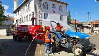 İskilip’teki köylüler itfaiyeyi beklemeden yangına kendileri müdahale edecek