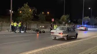 Kayseri'de motosikletli polis kaza yaptı