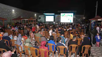 Sav Kasabası açık havada çocuk sinemasıyla buluştu