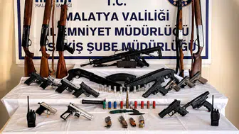 Malatya’da sosyal medyada silah gösterenlere büyük baskın