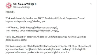 Ankara semalarında bugün ve yarın yüksek sesli uçuşlar var
