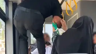 Adıyaman’da otobüs yolcuları birbirine girdi
