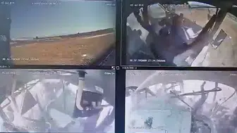 Manisa'daki feci otobüs kazasının güvenlik kamerası görüntüleri yayımlandı