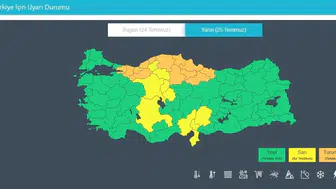 Samsun ve çevresinde şiddetli yağış alarmı verildi