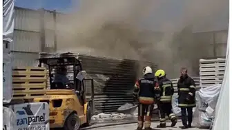 Tarsus sanayi sitesinde korkutan yangın