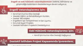 Engelli ve eski hükümlüler için hibe başvuruları başladı